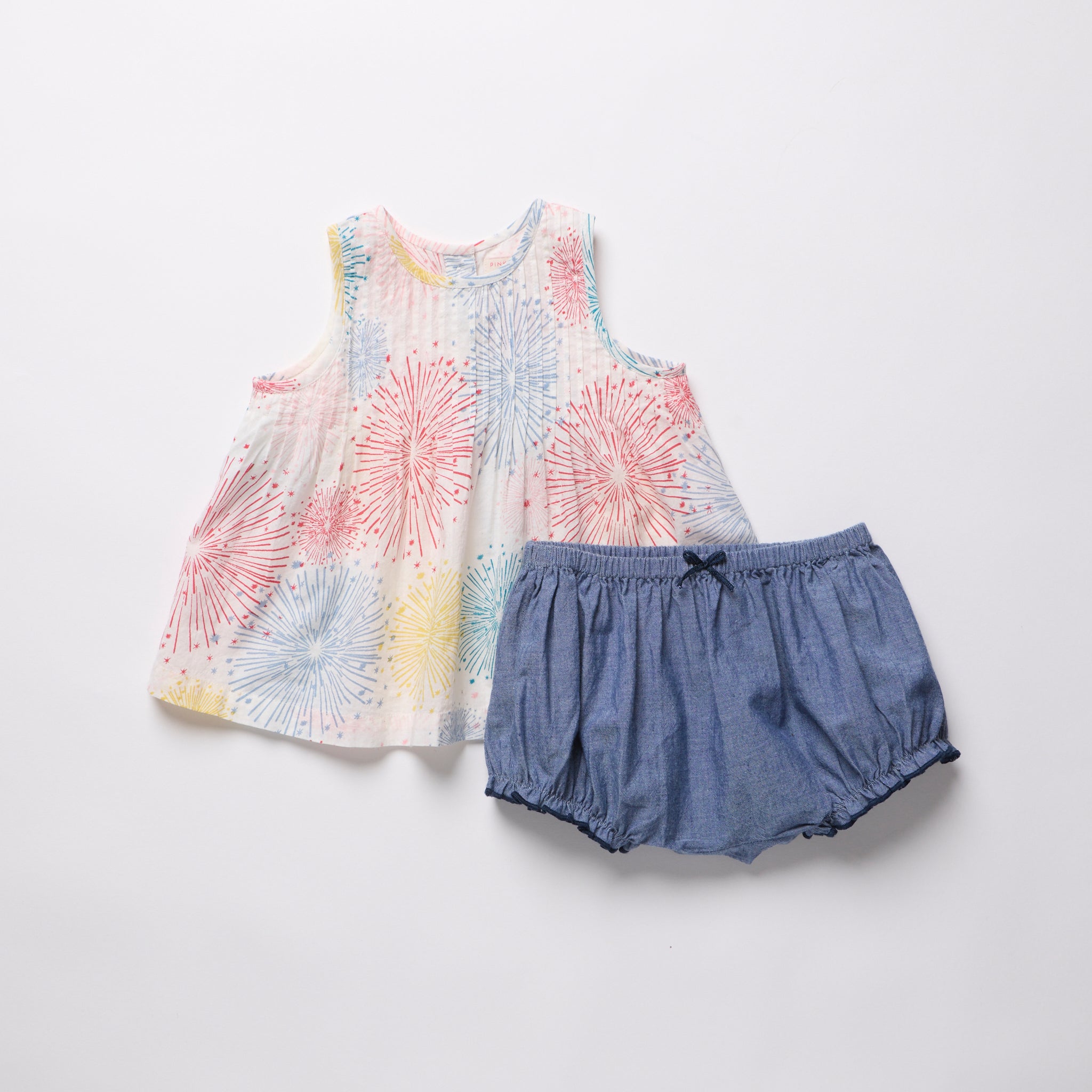 Pink Chicken Jaipur Bloomer Set, Fireworks