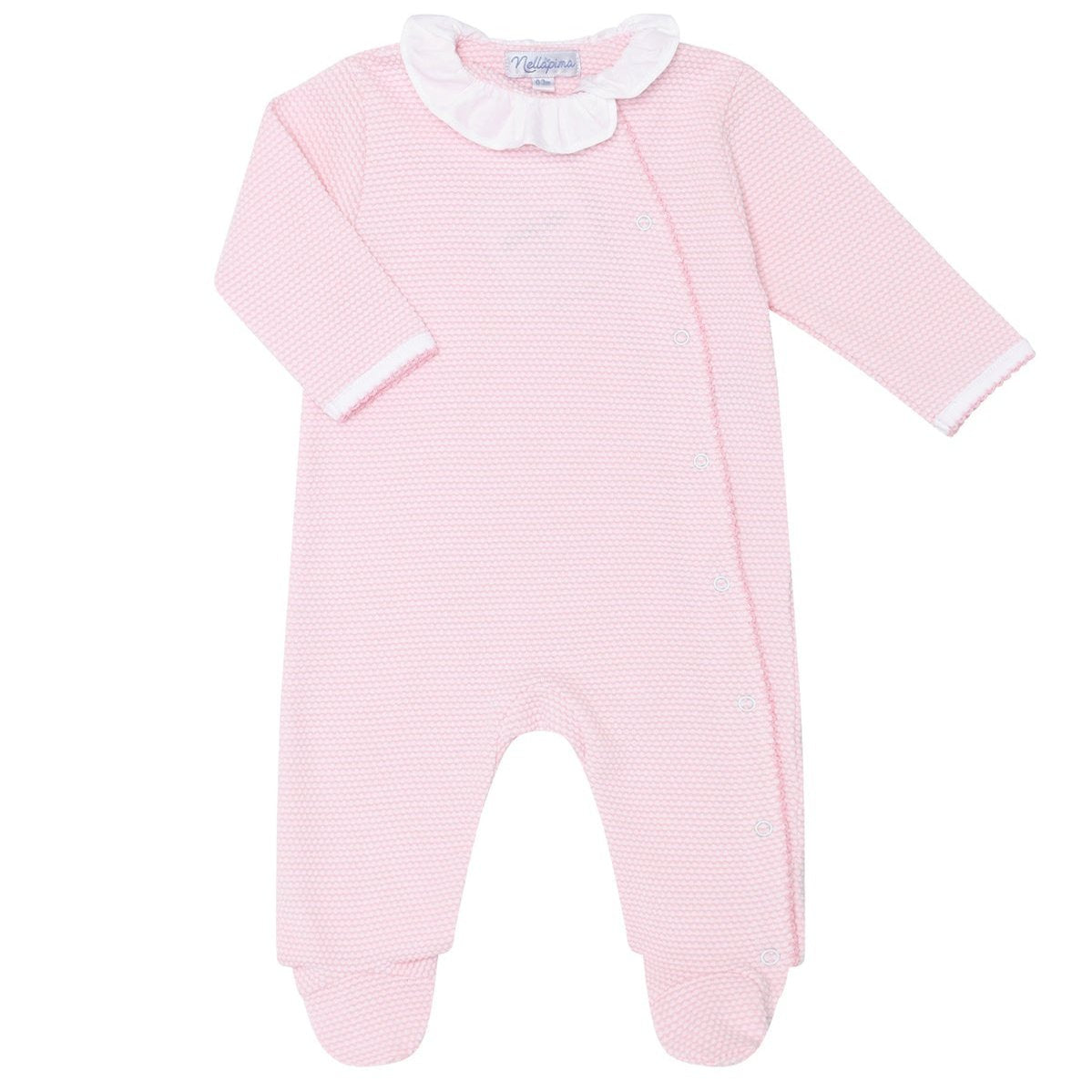 Nella Pima Pink Bubble Crossover Footie