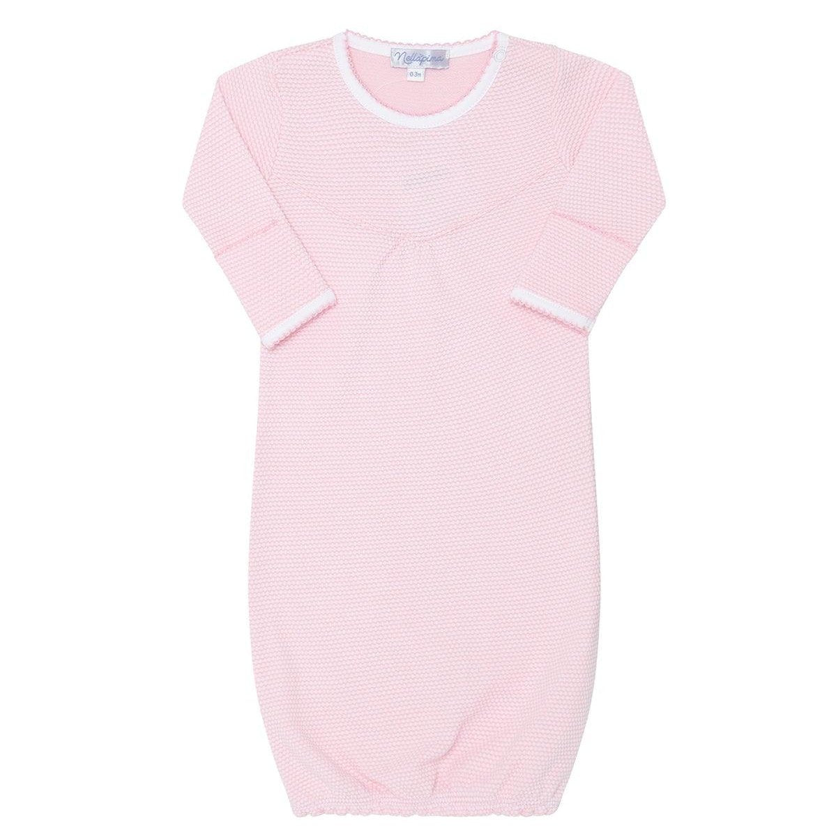 Nella Pima Blue Toile Baby Gown