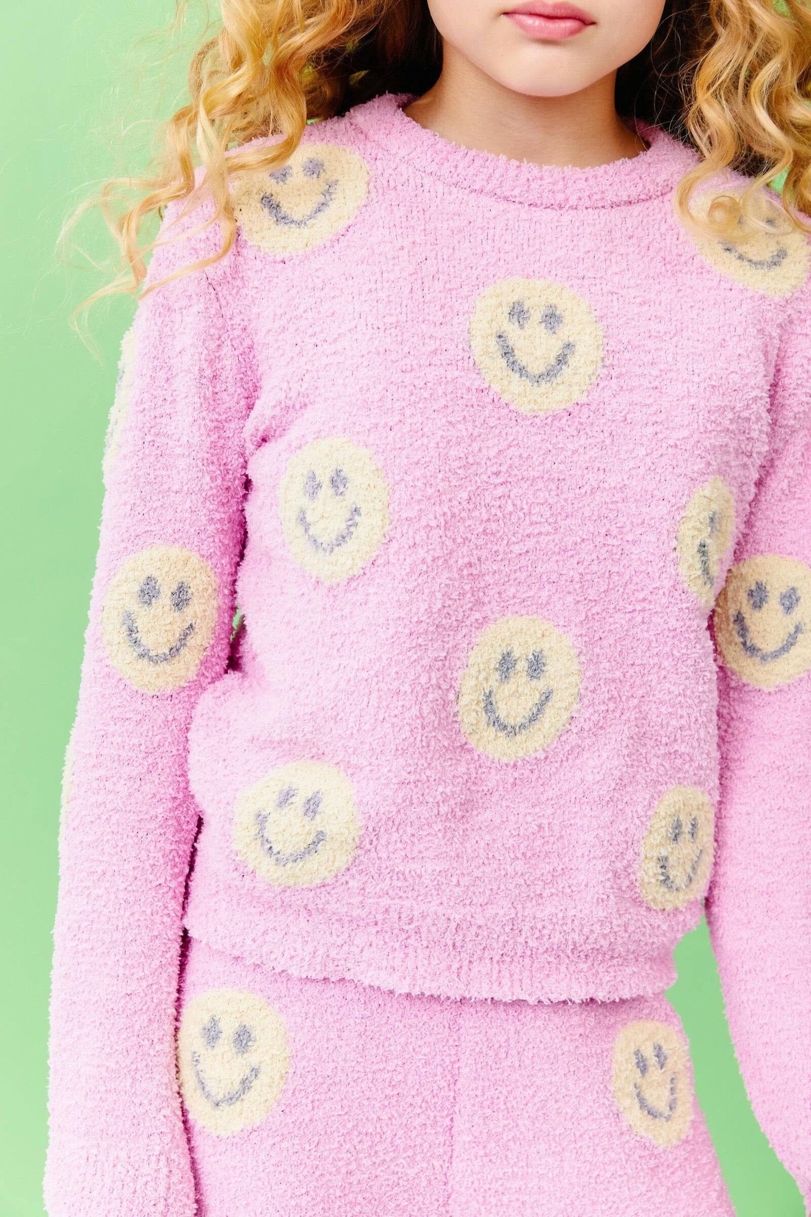 Lola & The Boys Pinky Fuzzy Smiley Emoji Set