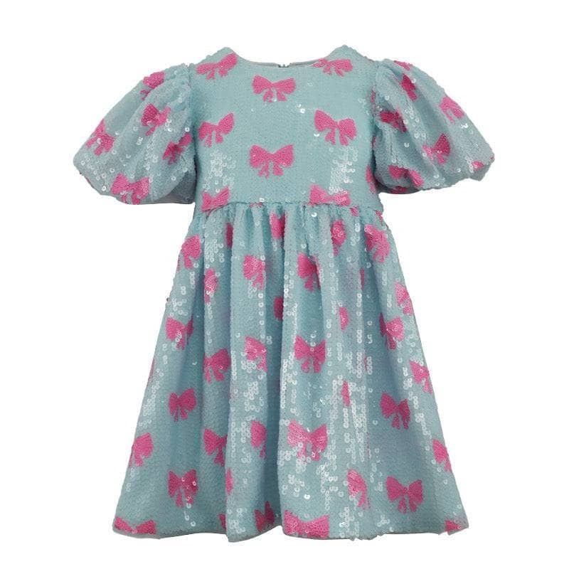 Lola & The Boys Pretty in Bows Sequin Dress
