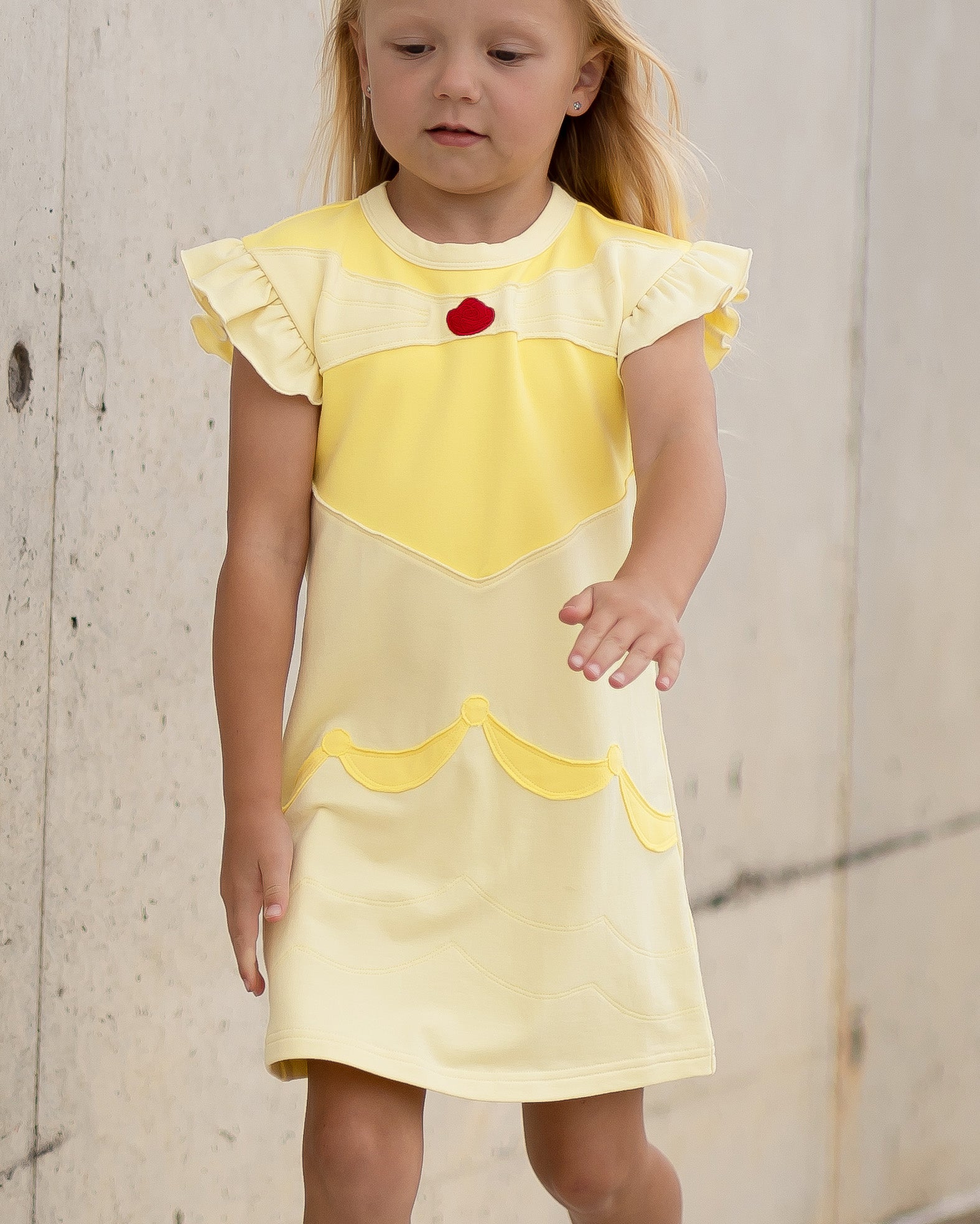 Yellow Lamb Princess Playtime Rose Dress