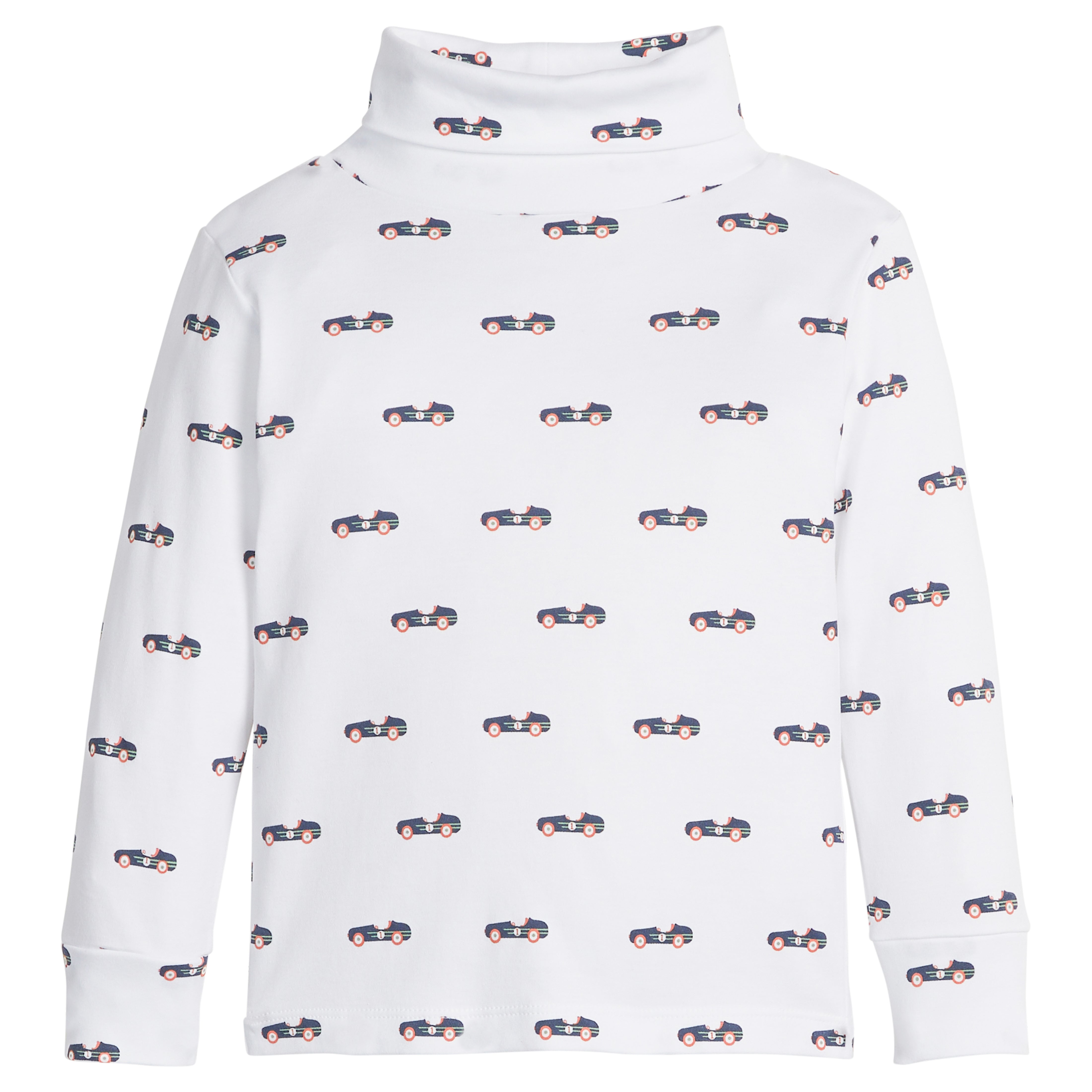 Little English Printed Turtleneck, Vintage Race Car