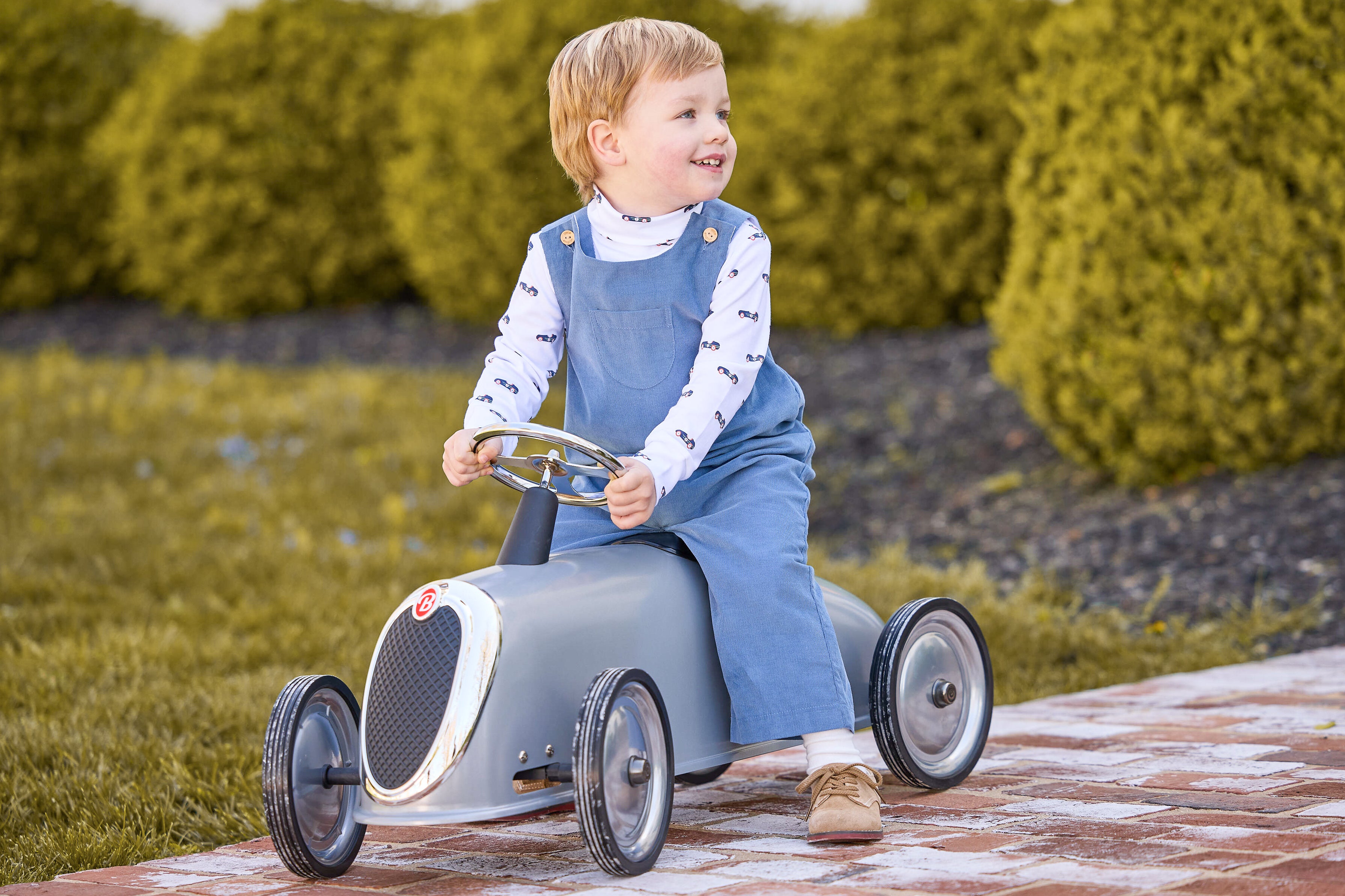 Little English Campbell Overall, Stormy Blue Corduroy