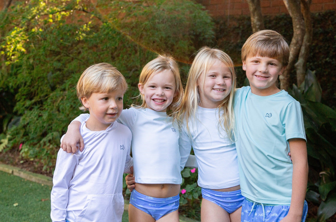 Prodoh Performance Fishing T-Shirt, Marlin Fish on Waterspout Blue