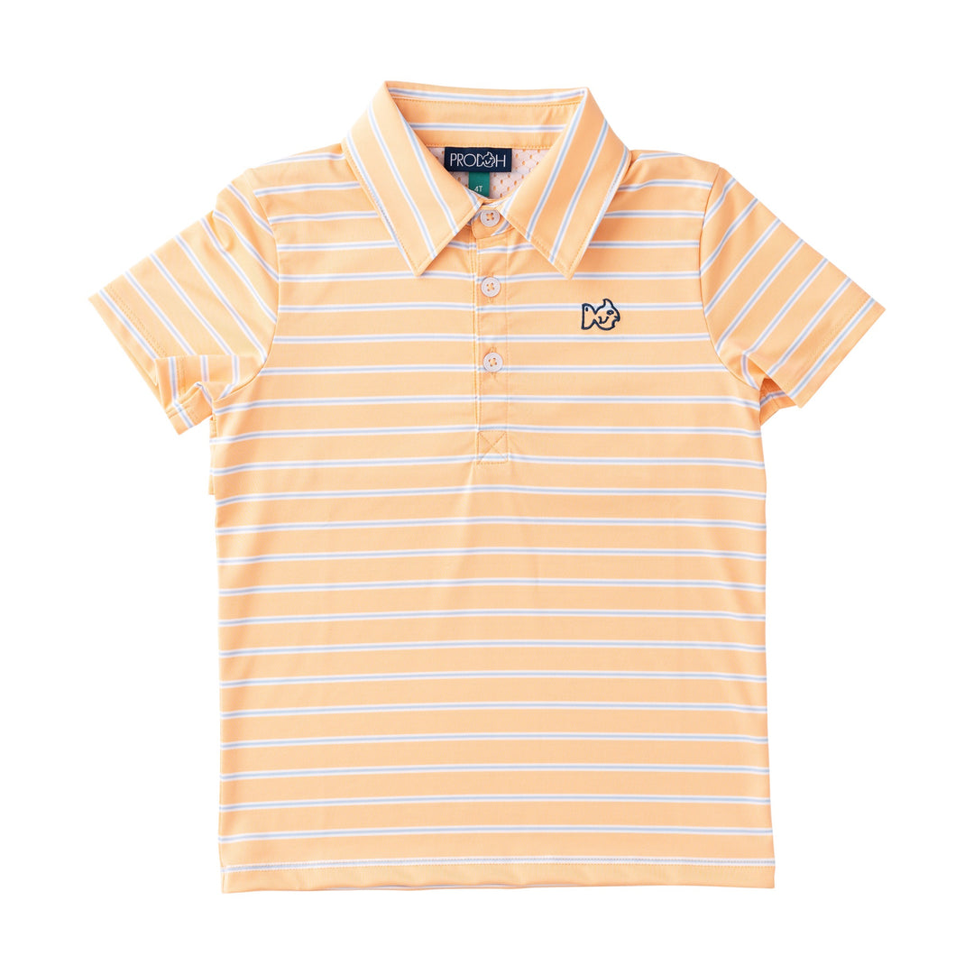 Prodoh Pro Performance Polo, Orange Chiffon Stripe
