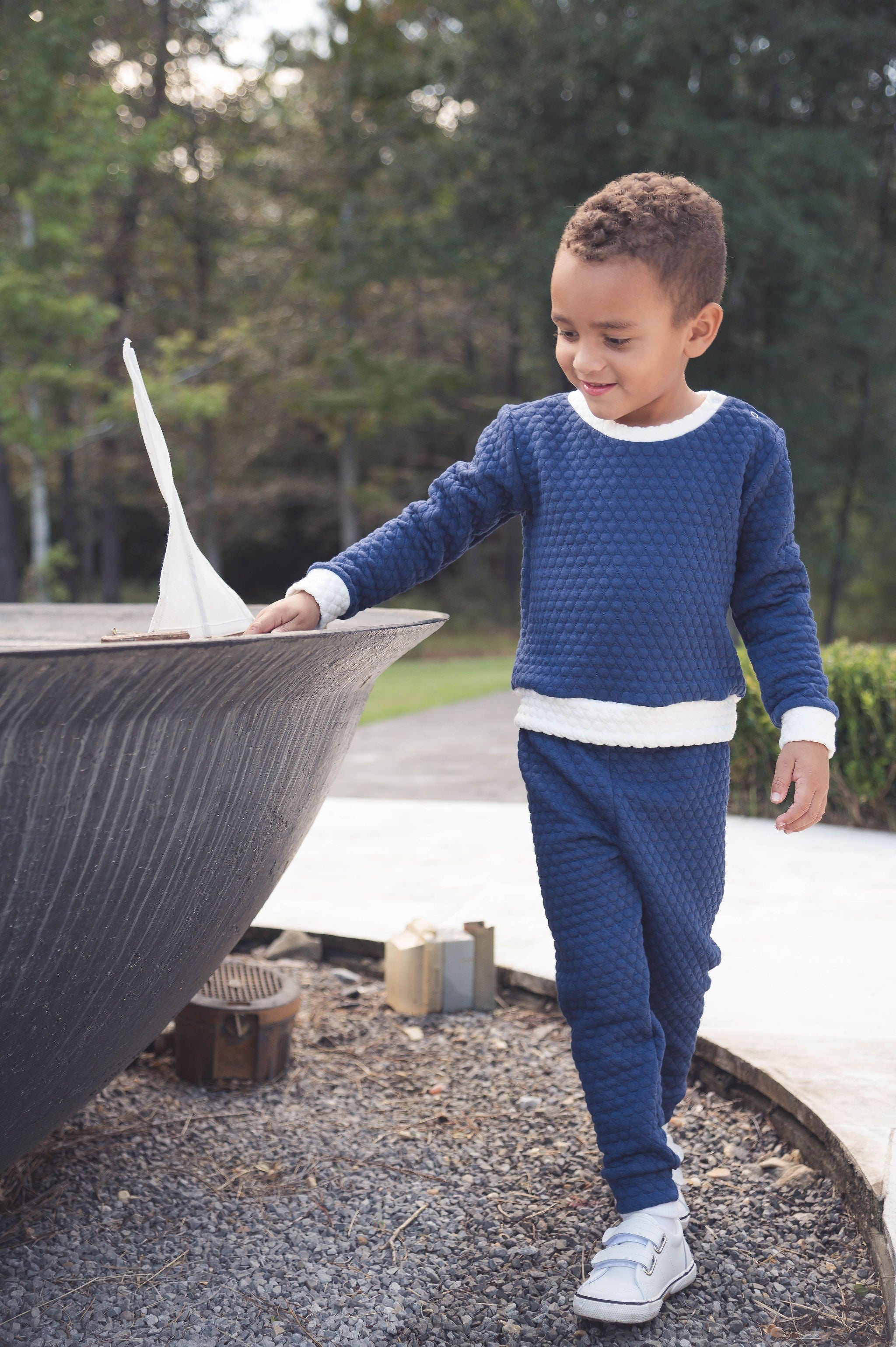 Lullaby Set Quincy Quilted Play Set, Newton Navy