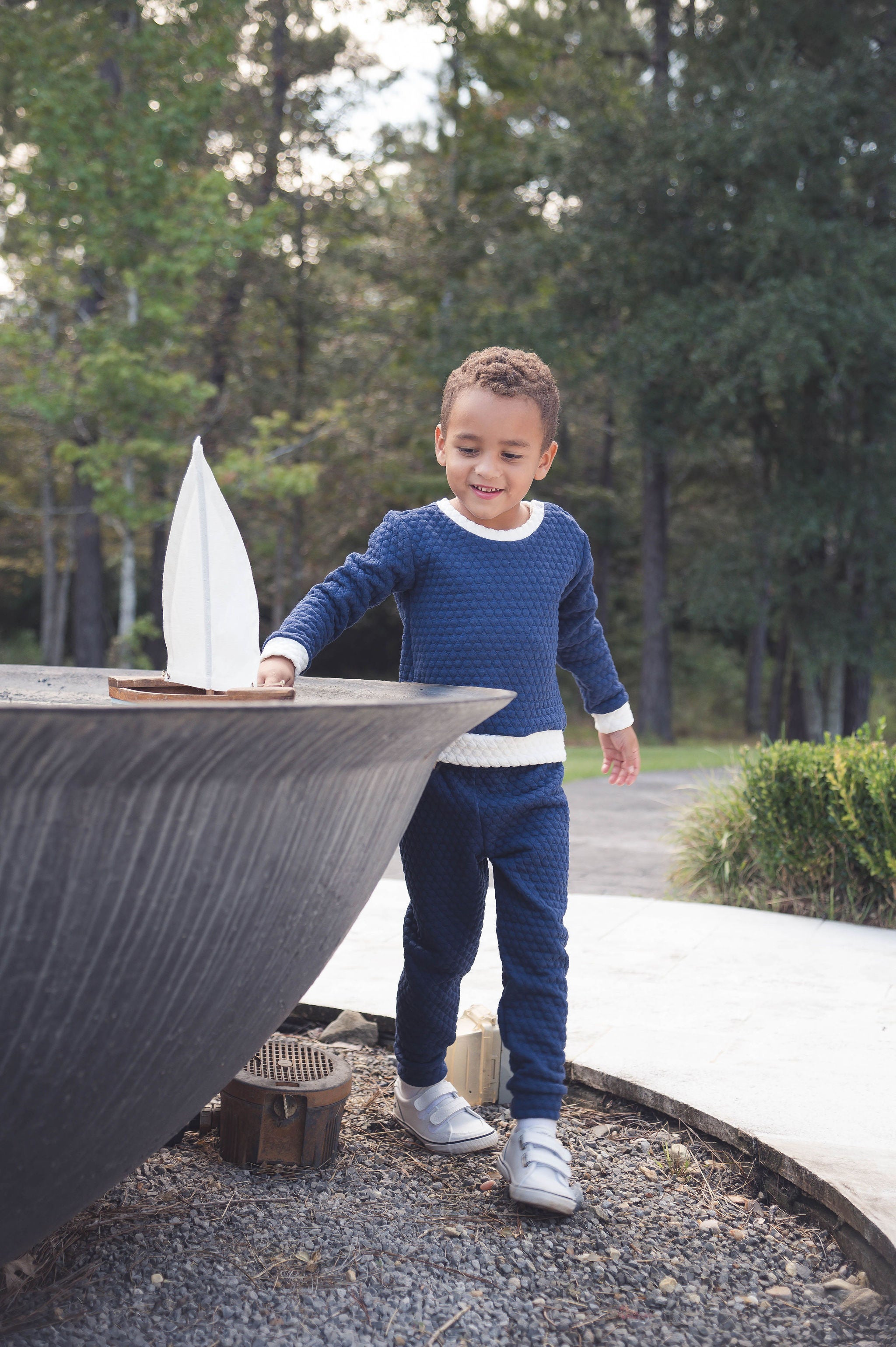 Lullaby Set Quincy Quilted Play Set, Newton Navy