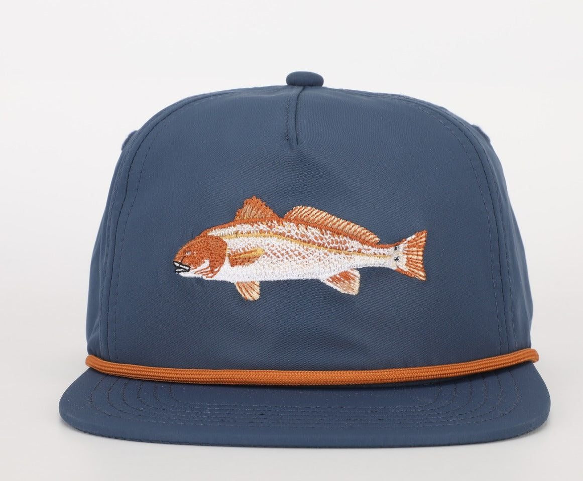 Little Kideauxs Red Fish Rope Hat