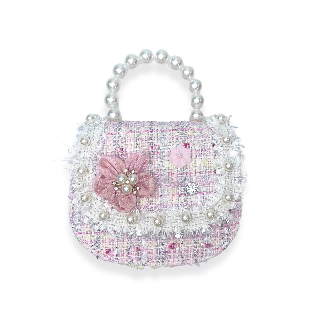 Doe A Dear Floral Decor Tweed Purse