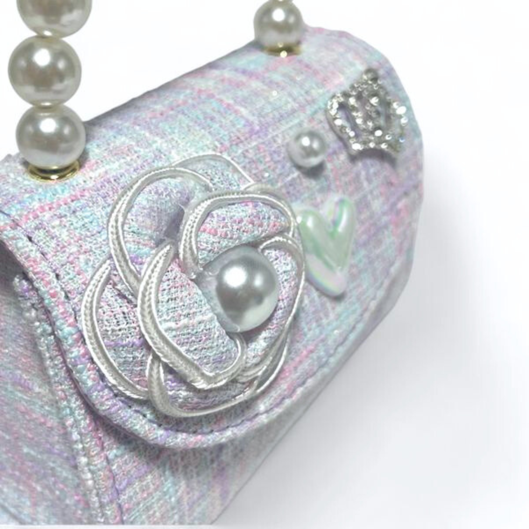 Doe A Dear Floral Decor Tweed Purse