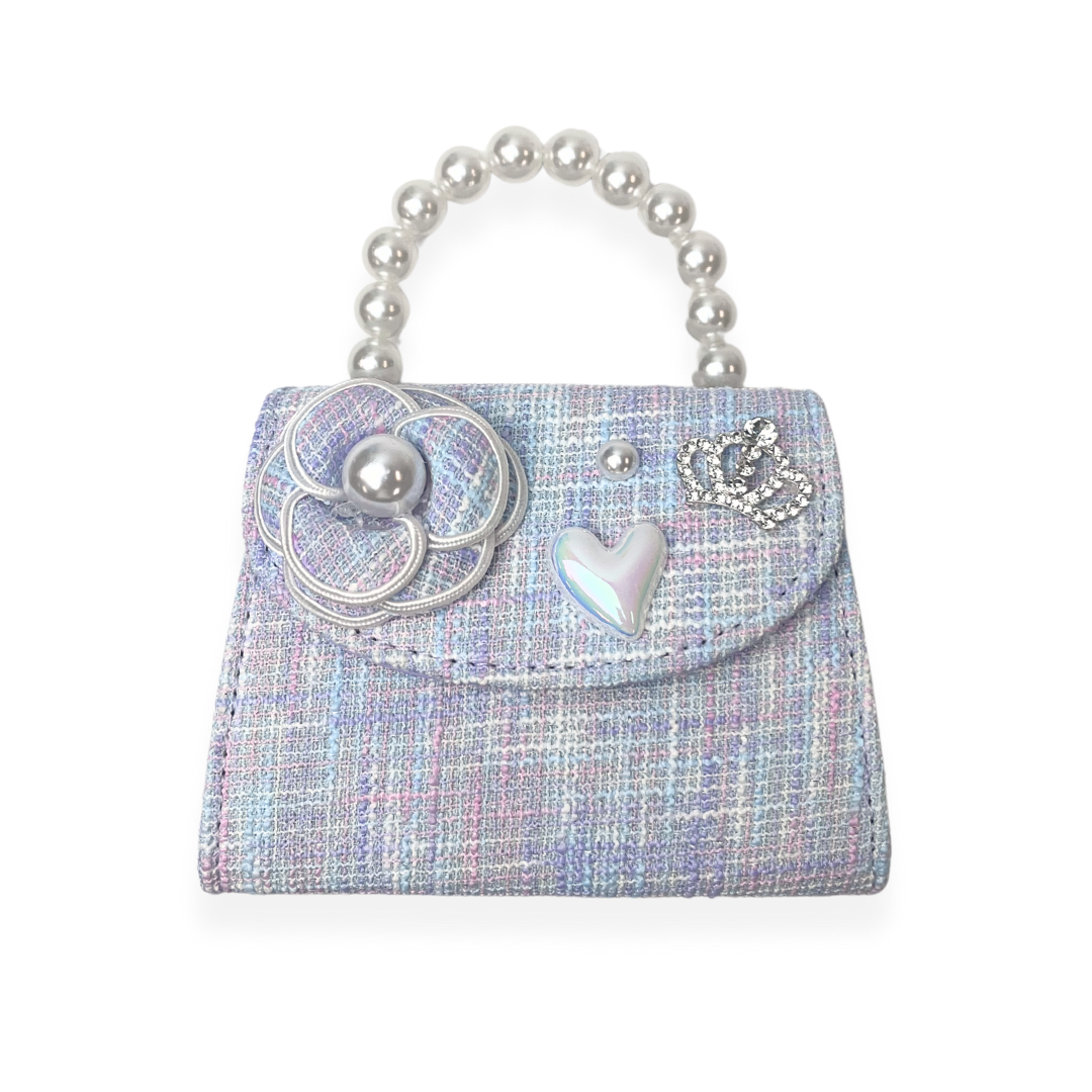 Doe A Dear Floral Decor Tweed Purse