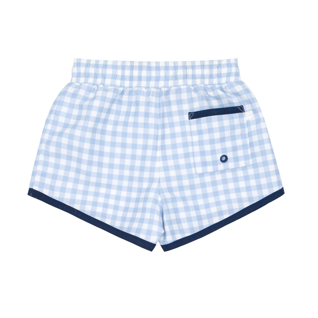 Minnow Oasis Blue Gingham Boardie