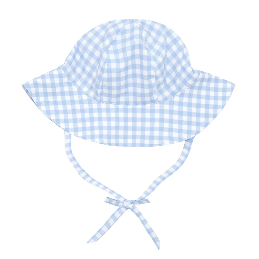 Minnow Oasis Blue Gingham Sun Hat