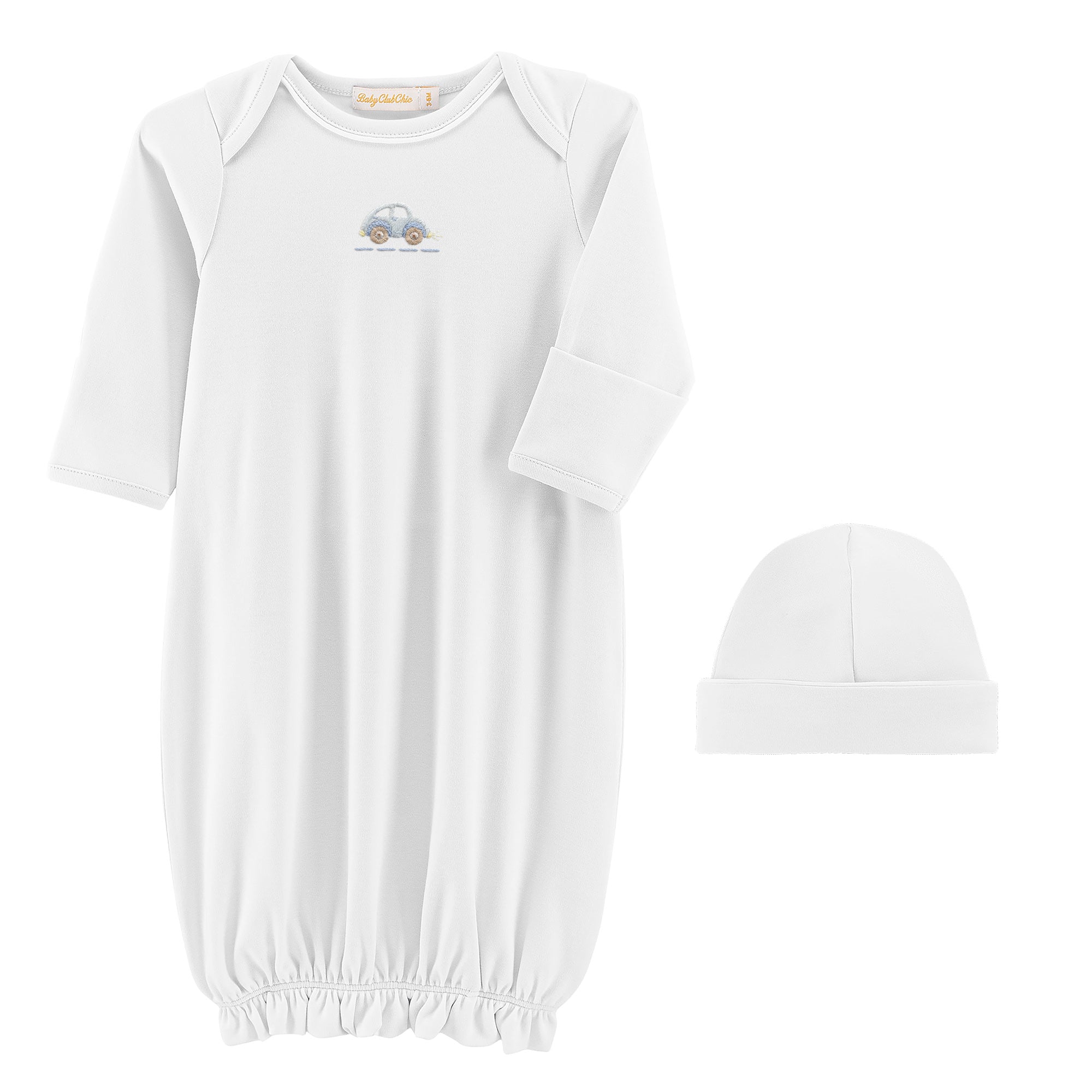 Baby Club Chic Vintage Cars Gown & Hat Set