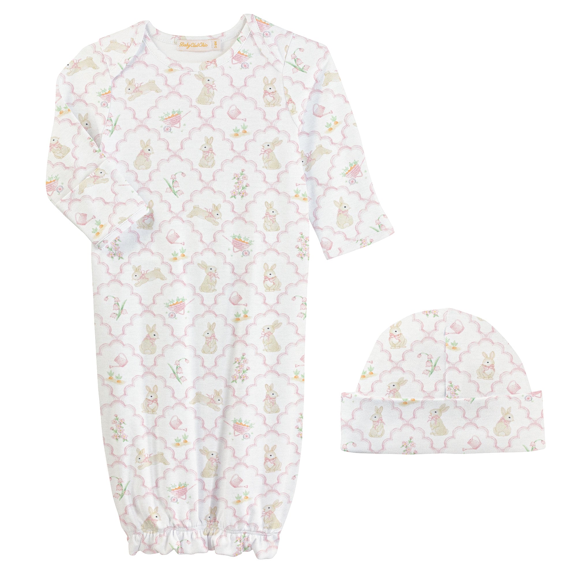 Baby Club Chic Mosaic of Tails Gown and Hat Set