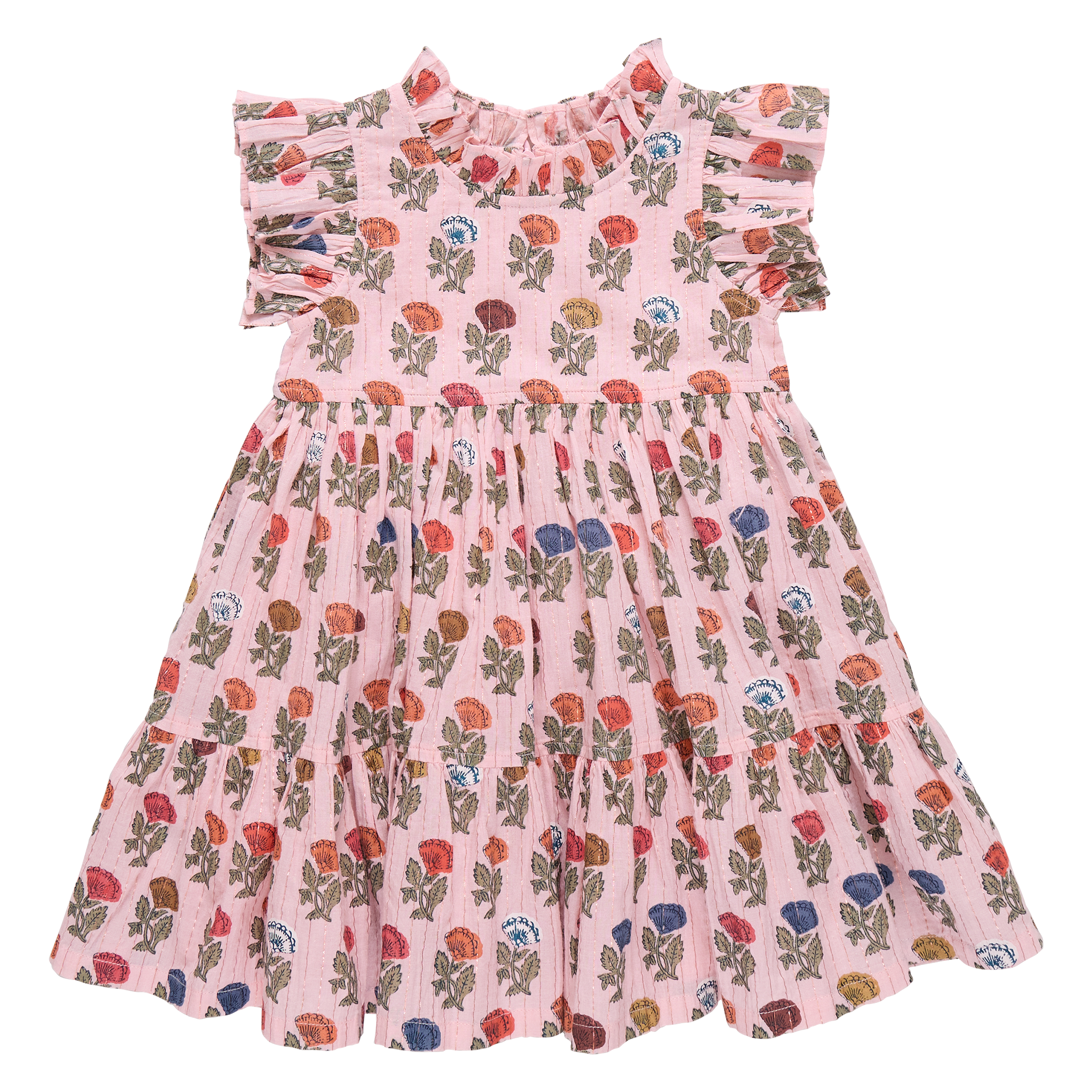 Pink Chicken Jennifer Dress, Multi Flower Drop