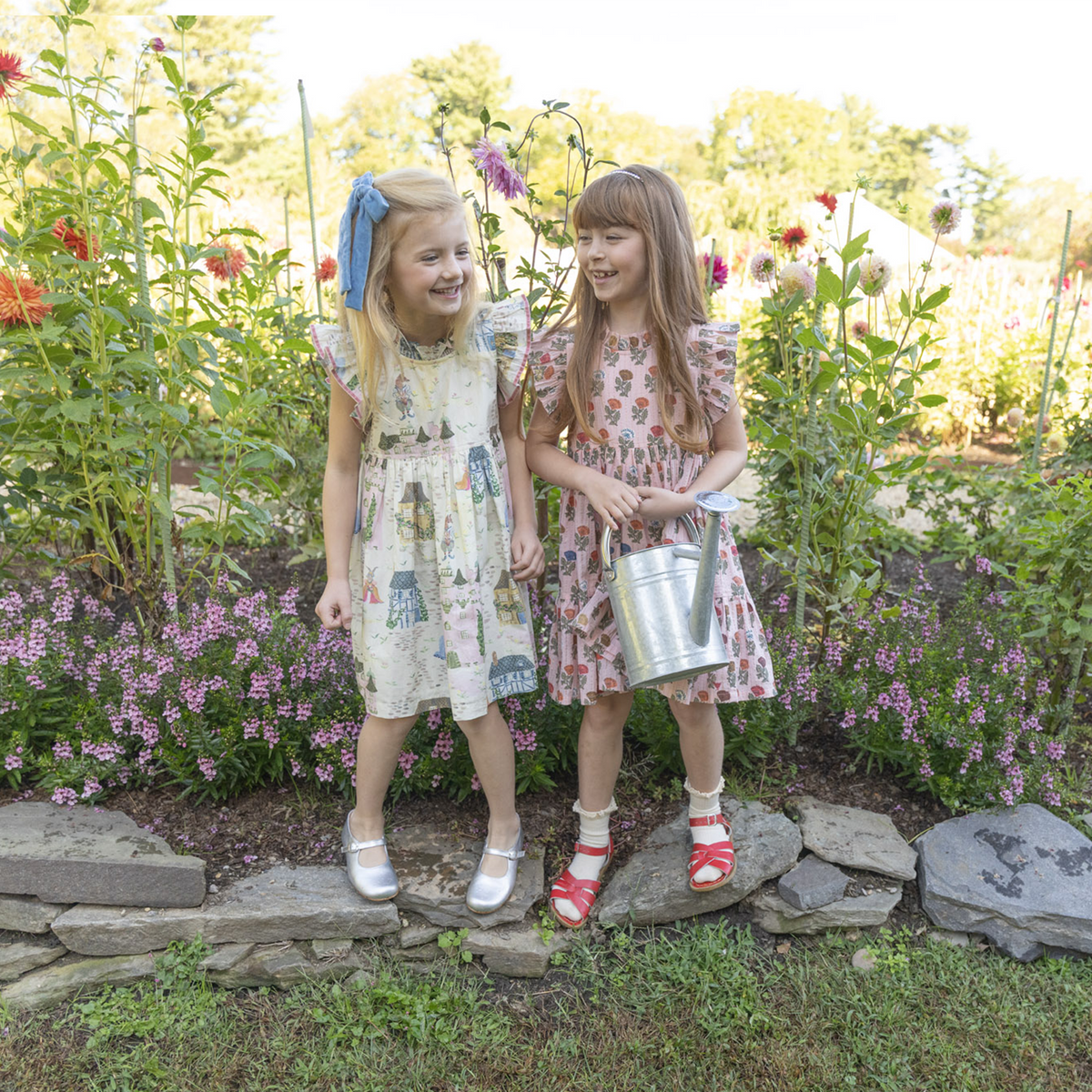 pink chicken giraffe dress Girls Jennifer Dress | Birthday Star