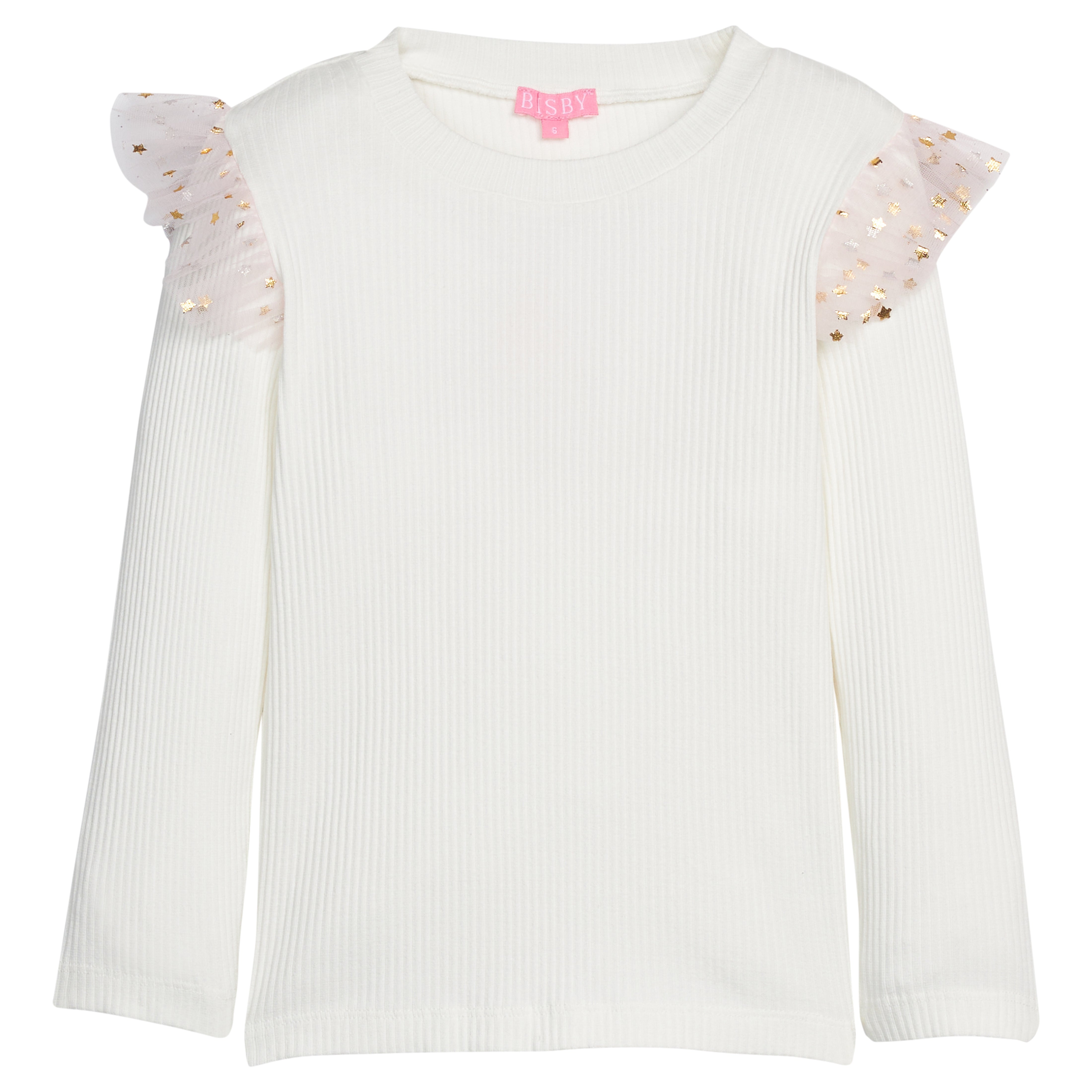 Bisby Sadie Top, Pink & Gold Sparkle Stars