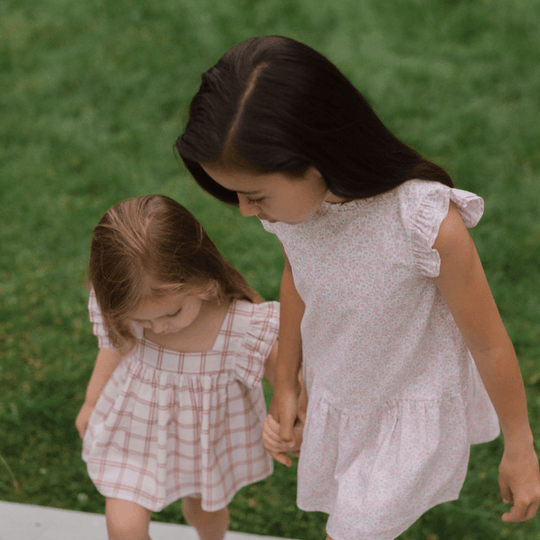 Minnow Antique Floral Drop Waist Dress