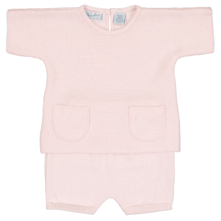 Feltman Brothers Knit Short Set, Pink - shopnurseryrhymes