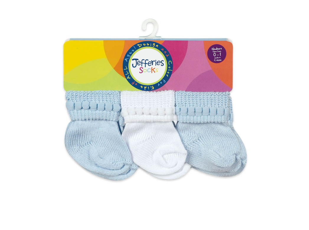Jefferies 6213 Baby Rock-A-By Turn Cuff Socks