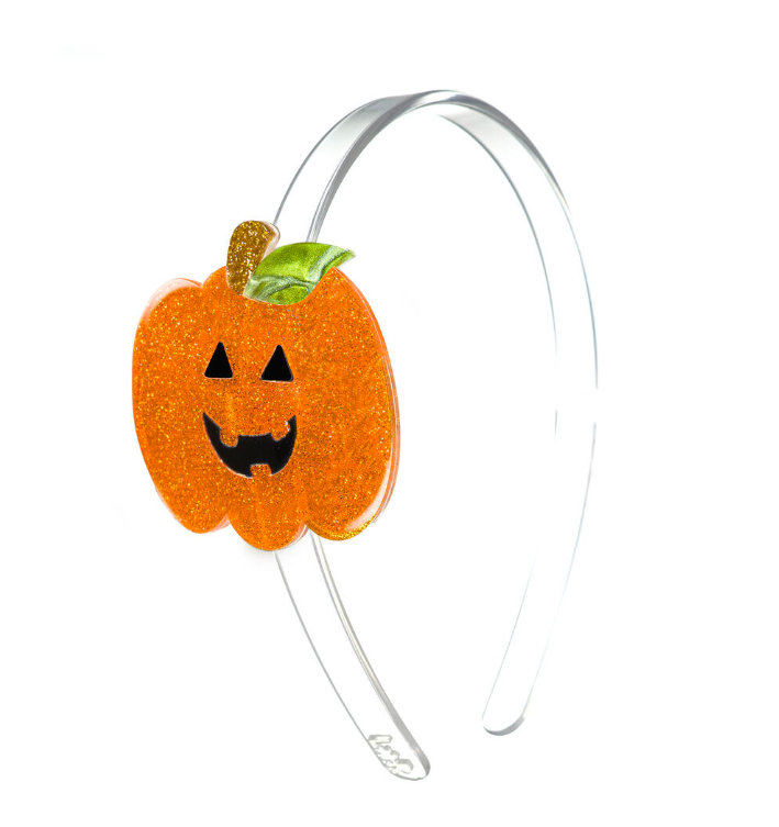 Lilies & Roses Pumpkin Glitter Orange Headband