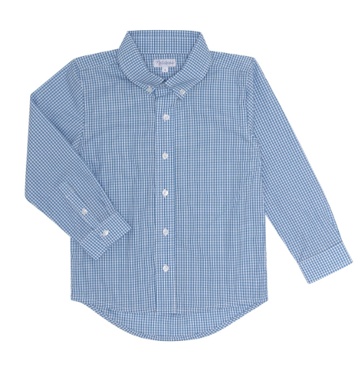 Nella Pima Blue Checks Long Sleeve Shirt