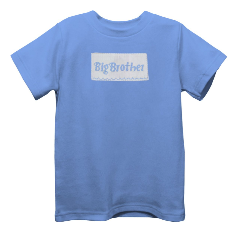 Vive La Fete Big Brother Smocked Light Blue Short Sleeve