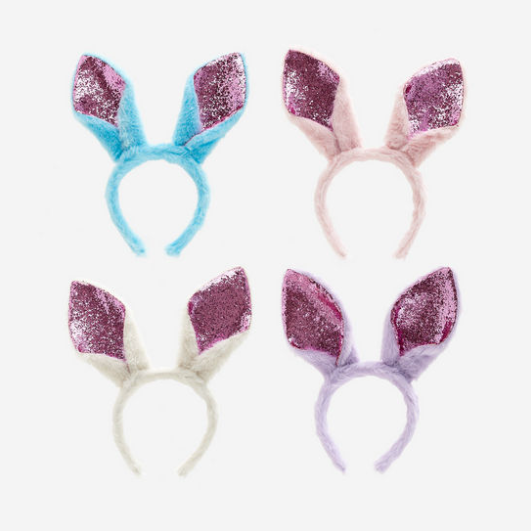 One Hundred 80 Degrees Sequin Bunny Ear Headband