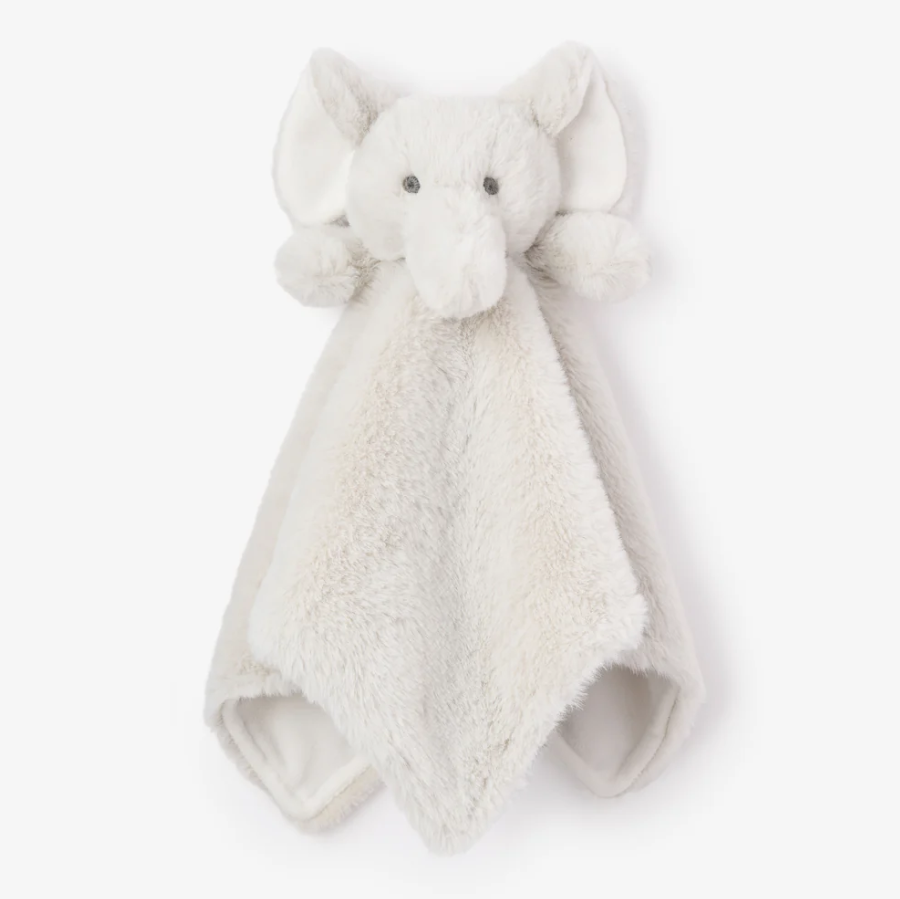 Elegant Baby Gray Elephant Baby Security Blankie