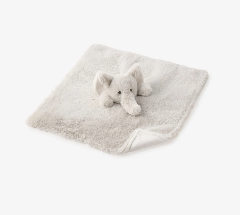 Elegant Baby Gray Elephant Baby Security Blankie