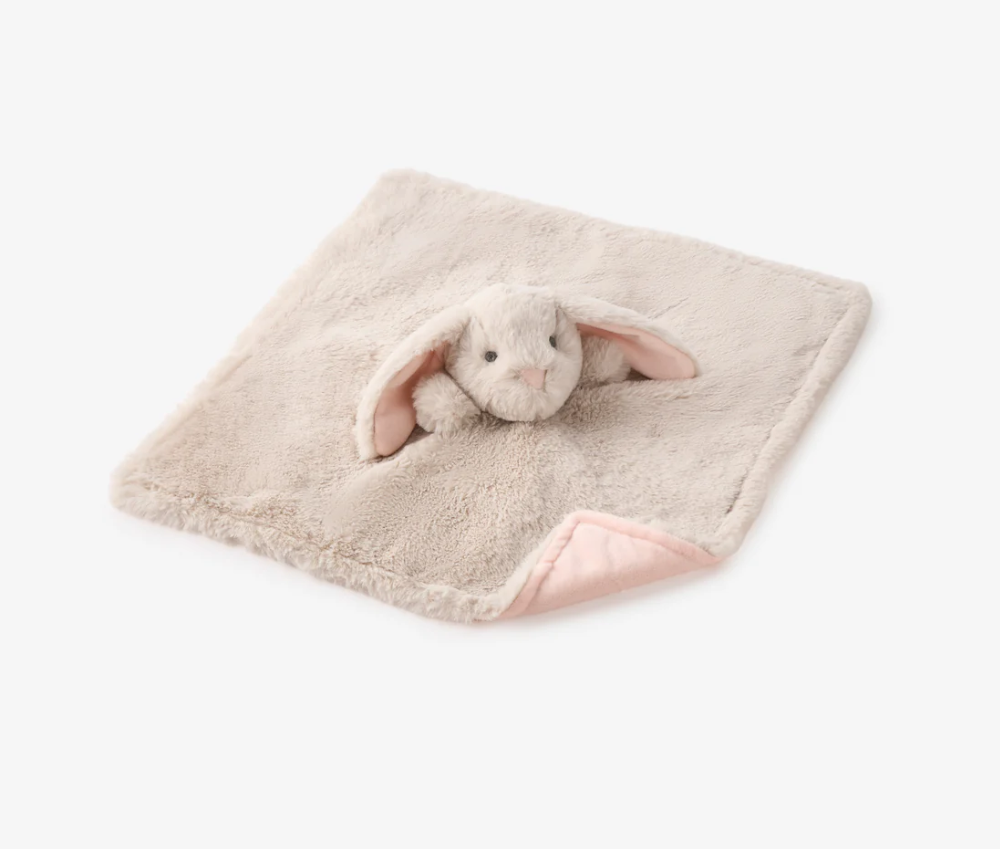Elegant Baby Taupe Bunny Baby Security Blankie