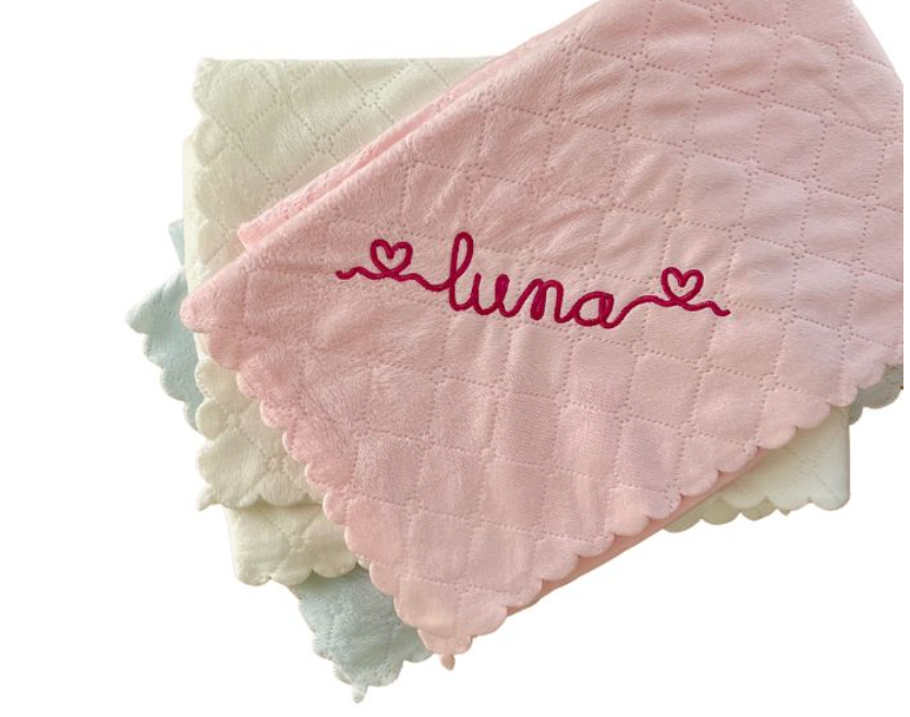 A Soft Idea Nana's Single Face Quilted Plush Baby Blanket