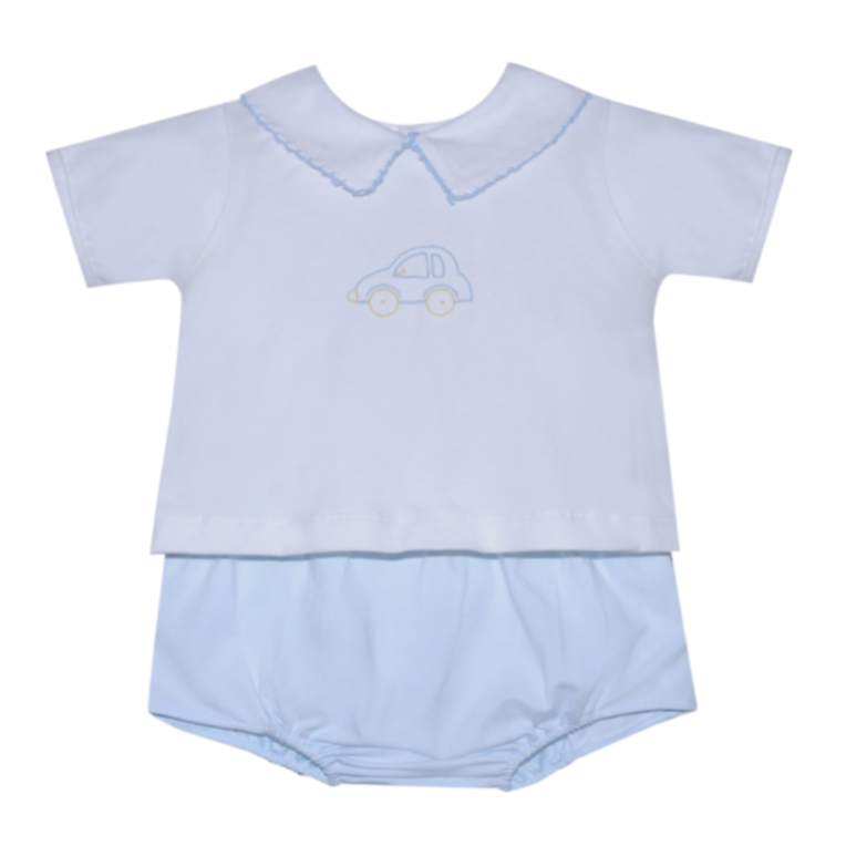 Baby Sen White Bailey Diaper Set, Car