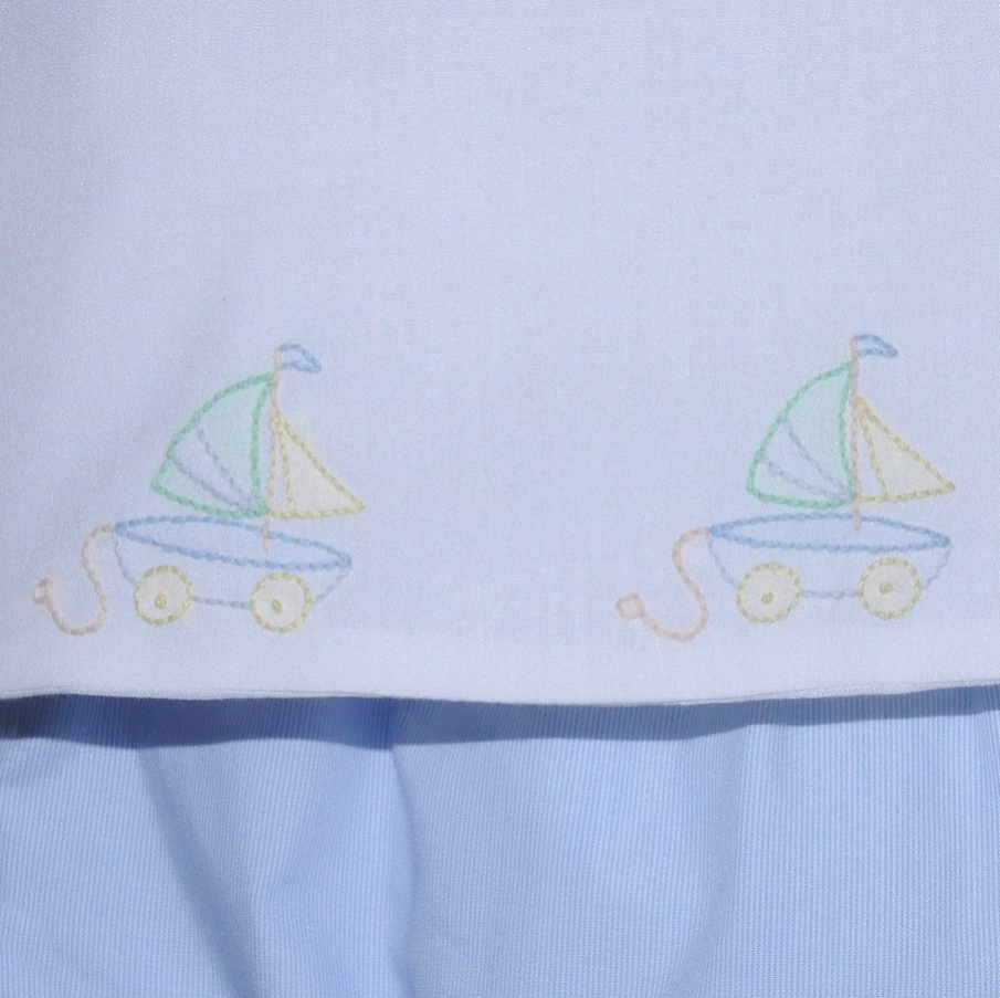 Baby Sen Blue Bailey Diaper Set, Sailboat