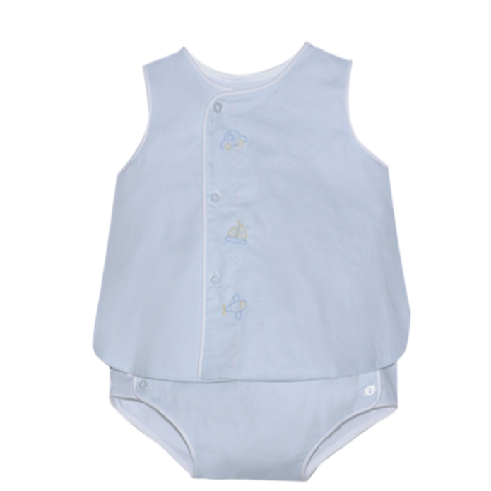 Baby Sen Blue Blanche Diaper Set, Transportation