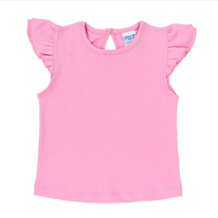Bailey Boys Ruffled Sleeve Tee, Light Pink