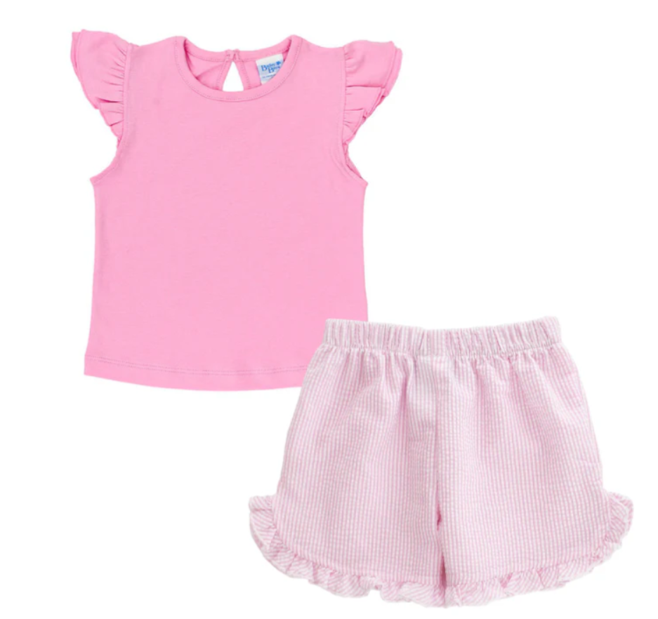 Bailey Boys Ruffled Sleeve Tee, Light Pink