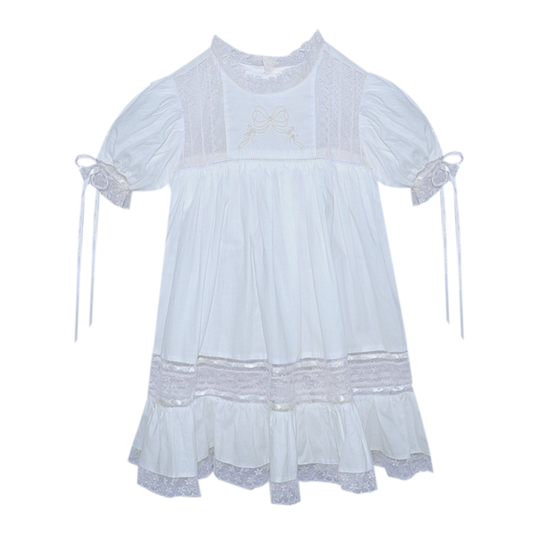 white heirloom dress Phoenix & Ren White Hazel Dress, White Lace 2T
