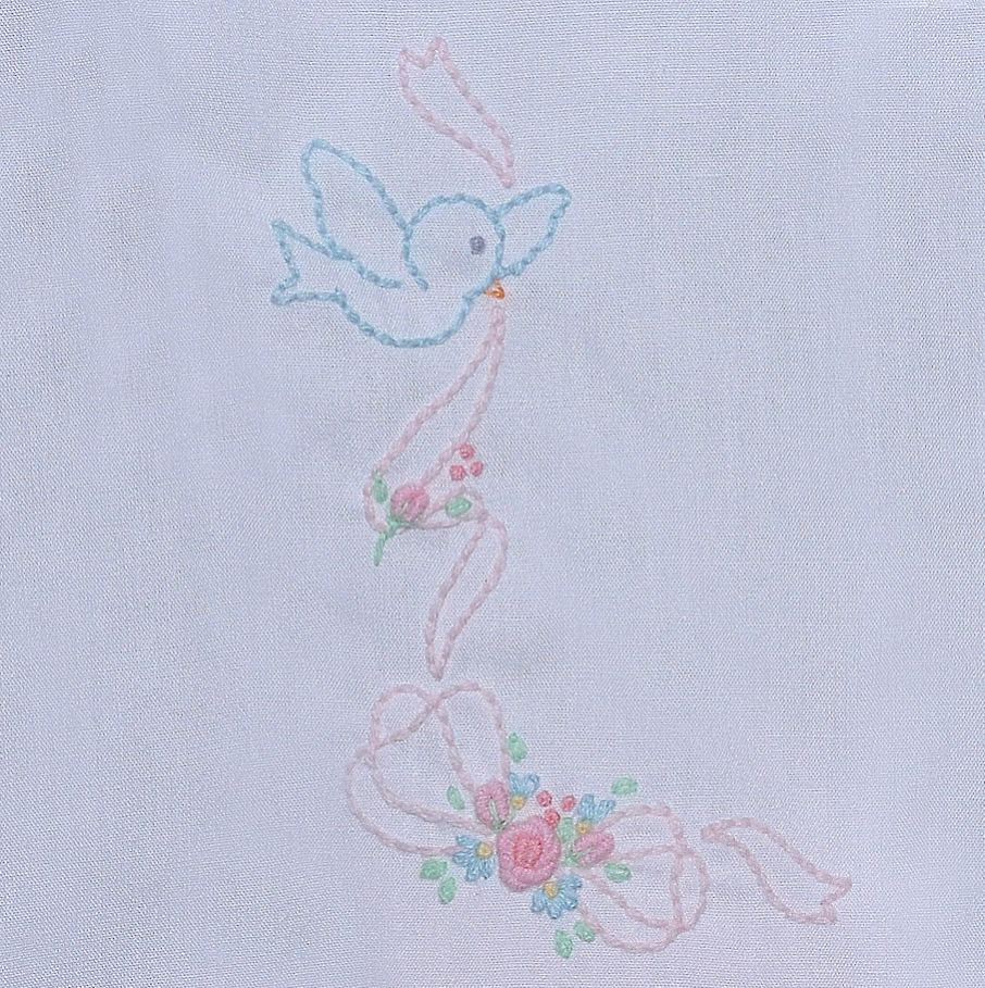 Baby Sen Pink Avery Diaper Set, Birds with Bows