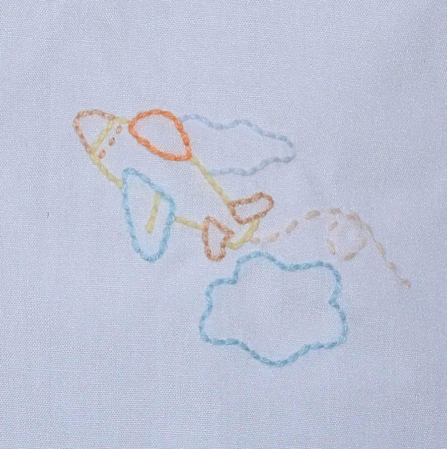 Baby Sen Blue Avery Diaper Set, Airplane