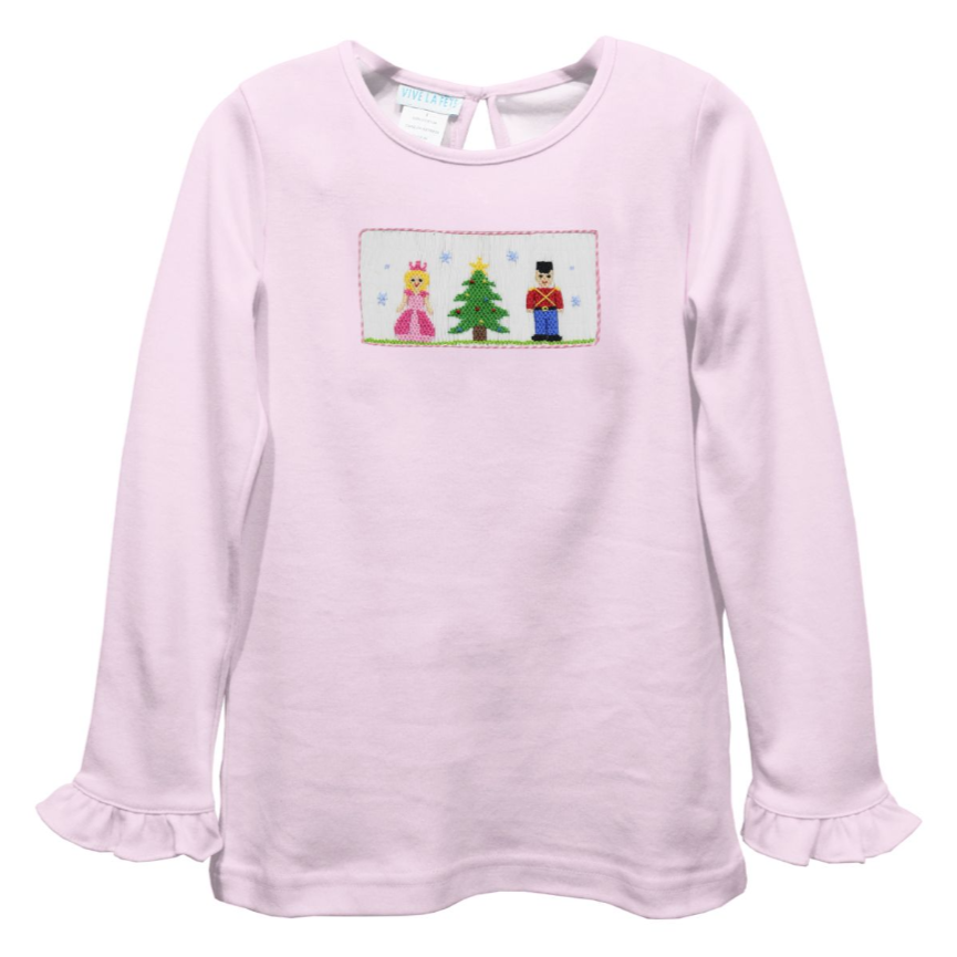 Vive La Fete Nutcracker Smocked Pink T-Shirt