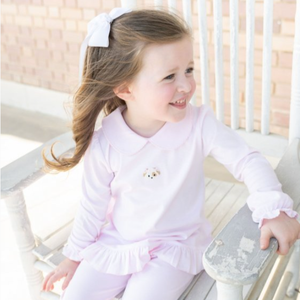 Milly Marie Spotted Puppy Pima Tunic Set