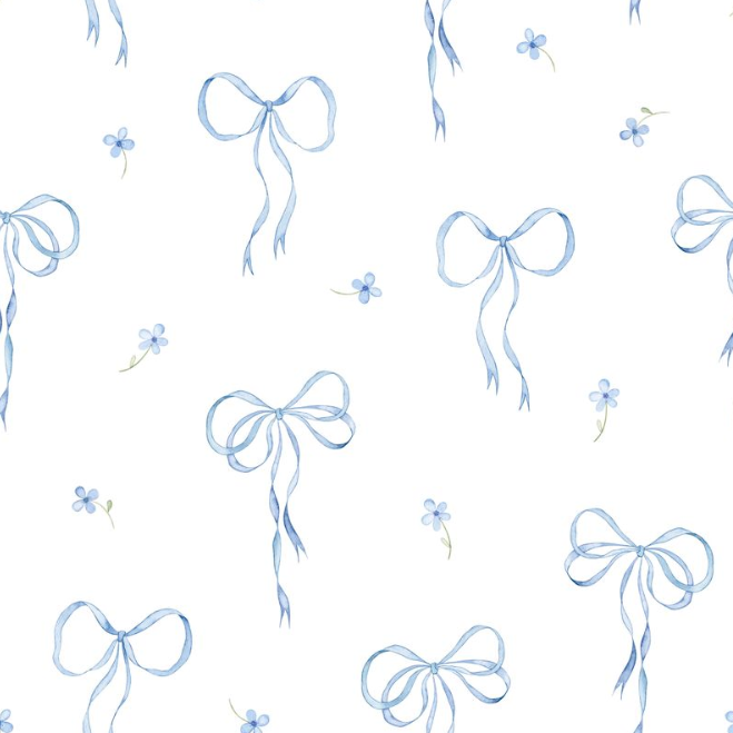 James & Lottie Lila Long Bubble, Blue Bows Knit