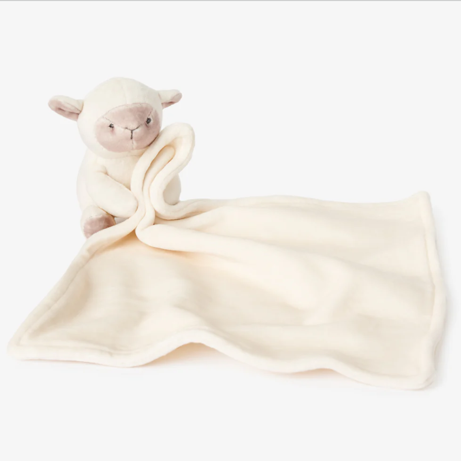 Elegant Baby Boxed Lovie Lamb with Velour Blankie
