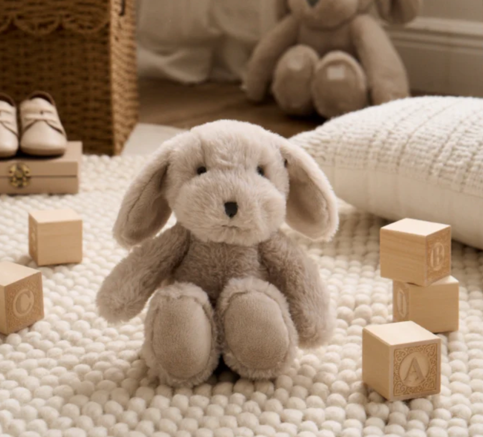 Elegant Baby Taupe Puppy Plush Toy