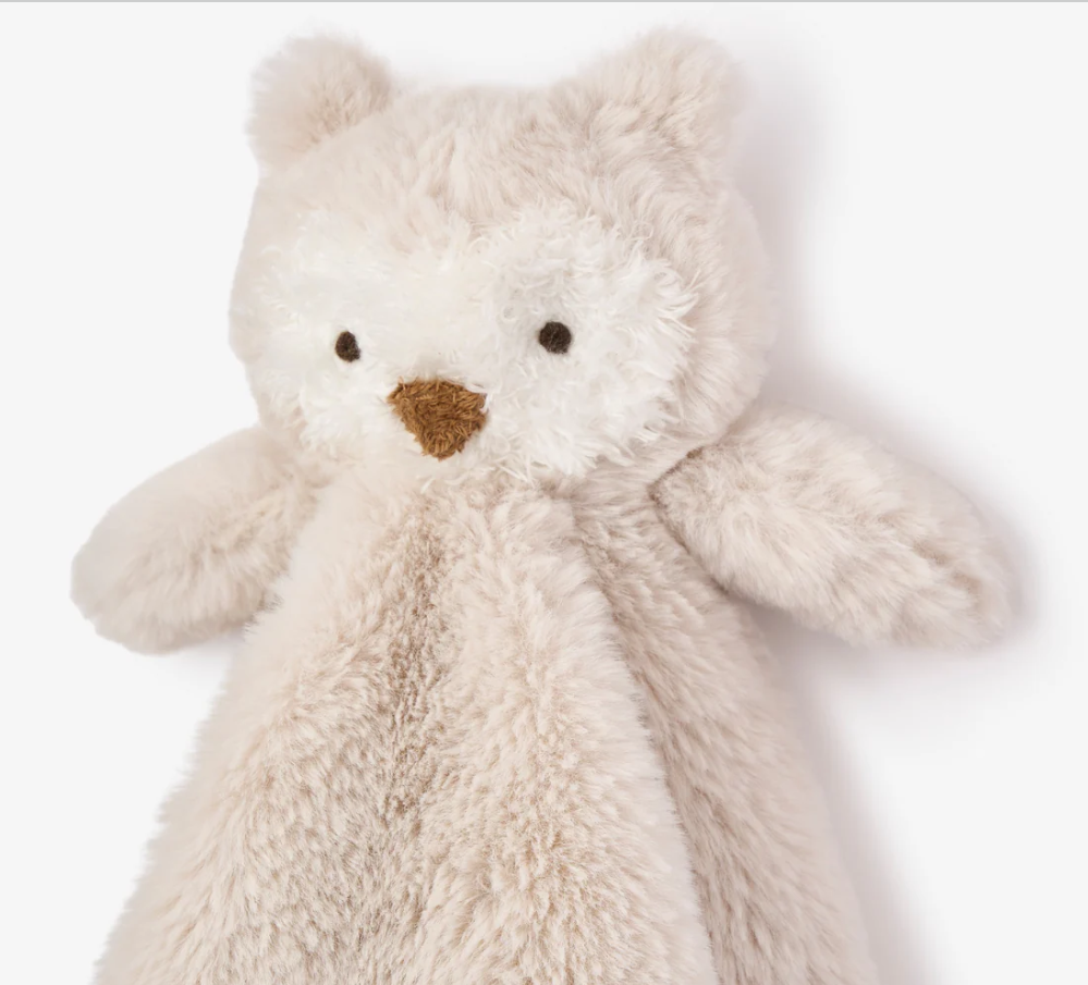 Elegant Baby Taupe Owl Blankie