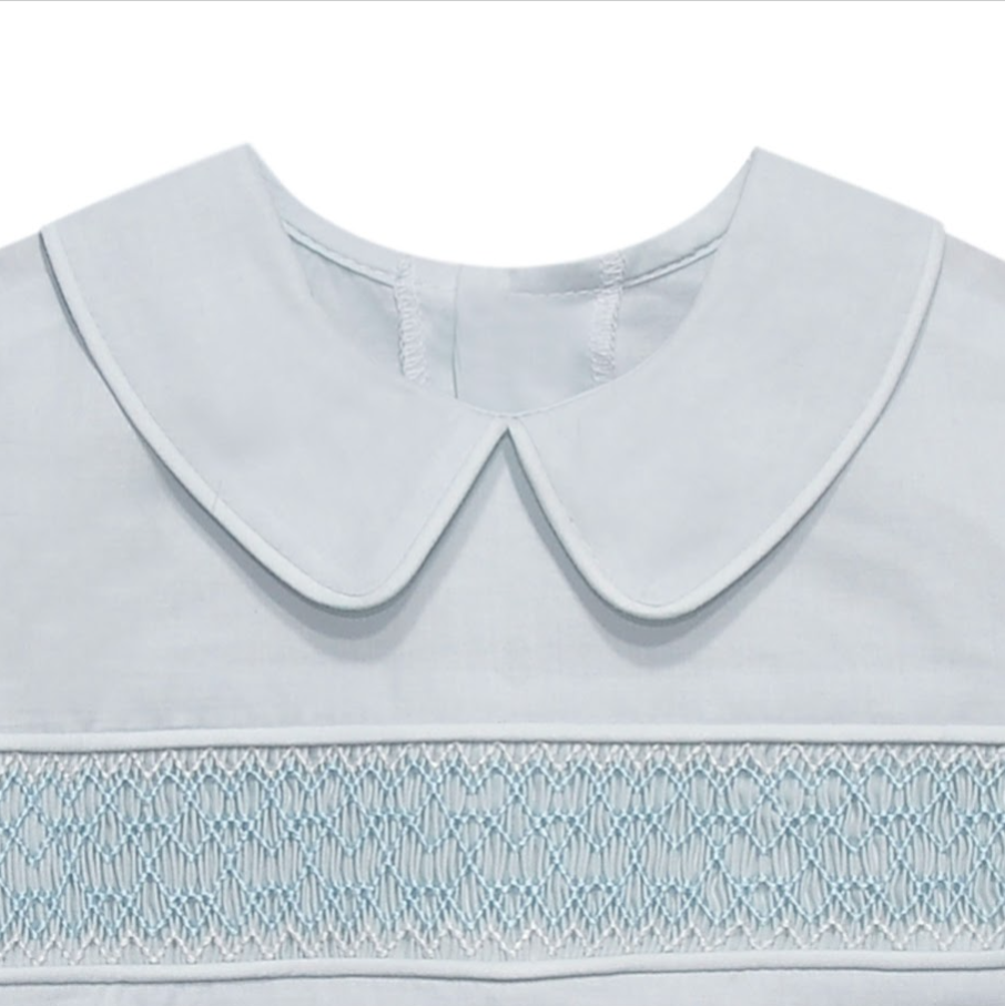 Baby Sen Blue Asher Short Set, Sweet Pea Puff