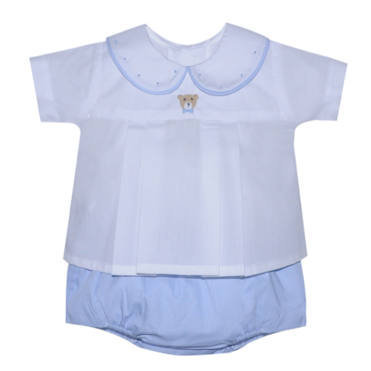 Baby Sen Blue Bailey Diaper Set, Teddy Bear